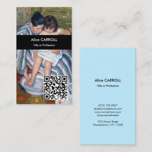 Mary Cassatt - The Child's Bath - QR Code Visitenkarte