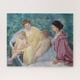 Mary Cassatt - Zwei Mütter mit Kindern in einem Bo
