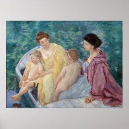 Mary Cassatt - Zwei Mütter und Kinder in einem Boo Poster
