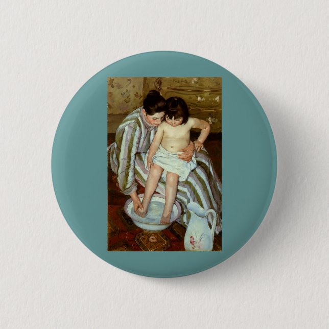 Mary Cassatts Kinderbad (ca. 1892) Button (Vorderseite)
