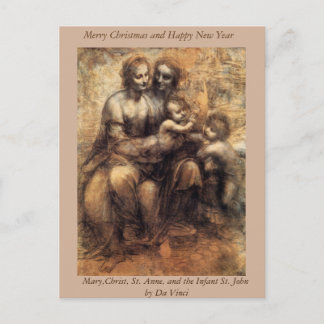 Mary, Christ, St. Anne und der Säugling Stl John Feiertagspostkarte