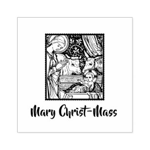 Mary Christus-Masse Geburt Christis-traditionelle Gummistempel