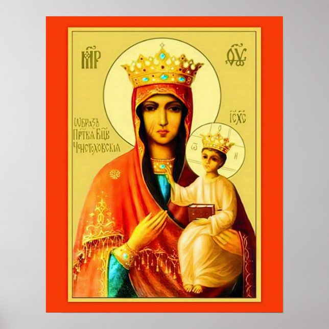 Mary Czestochowa Jungfrau B Poster (Vorne)