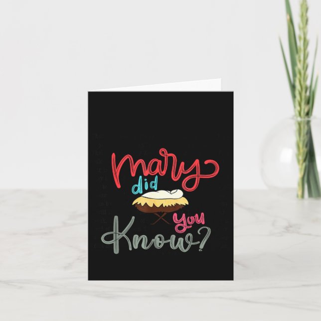 Mary Did You Know Christian Bible Verse Christmas  Karte (Vorderseite)