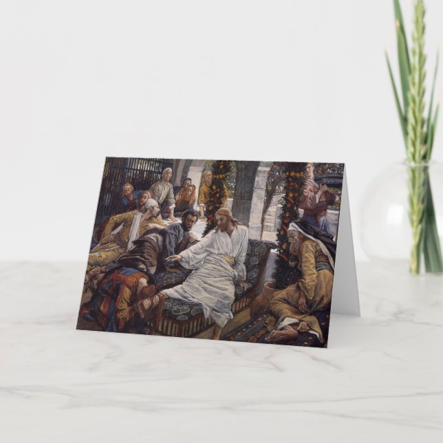 Mary, die Jesus-Füße wäscht Karte (Vorderseite)