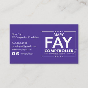 Mary Fay Business Cards Visitenkarte