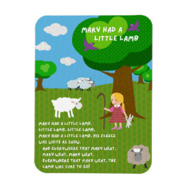 Mary Had a Little Lamb Kinderreim-Magnet Magnet