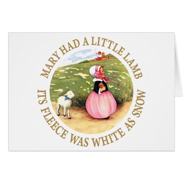 Mary hatte ein kleines Lamm (Vorderseite (Horizontal))