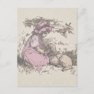Mary hatte ein kleines Lamm Kinderreim Postkarte