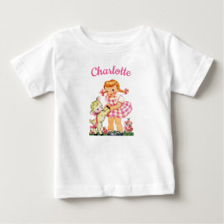 Mary hatte ein kleines personalisiertes Lamm-Mädch Baby T-shirt