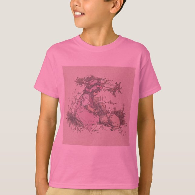 Mary hatte einen kleinen Lamm-Kinderzimmer-Rhyme T-Shirt (Vorderseite)