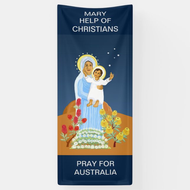 Mary Help of Christians Banner (Vertikal)