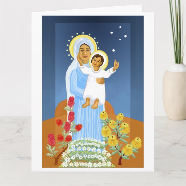 Mary Help the Christians card Dankeskarte (Vorderseite)