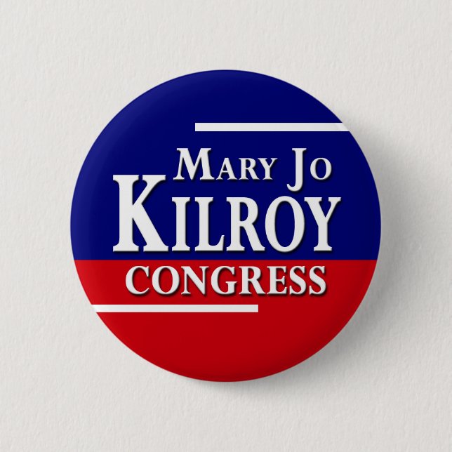 Mary Jo Kilroy für den Kongress Button (Vorderseite)