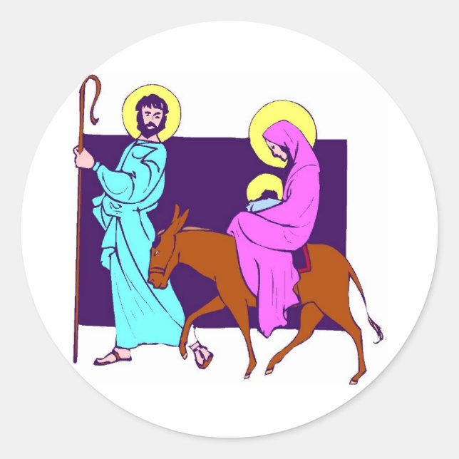 Mary Joseph Approach Inn Runder Aufkleber (Vorderseite)
