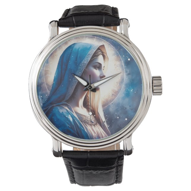 Mary Jungfrau Jesus Armbanduhr (Vorderseite)