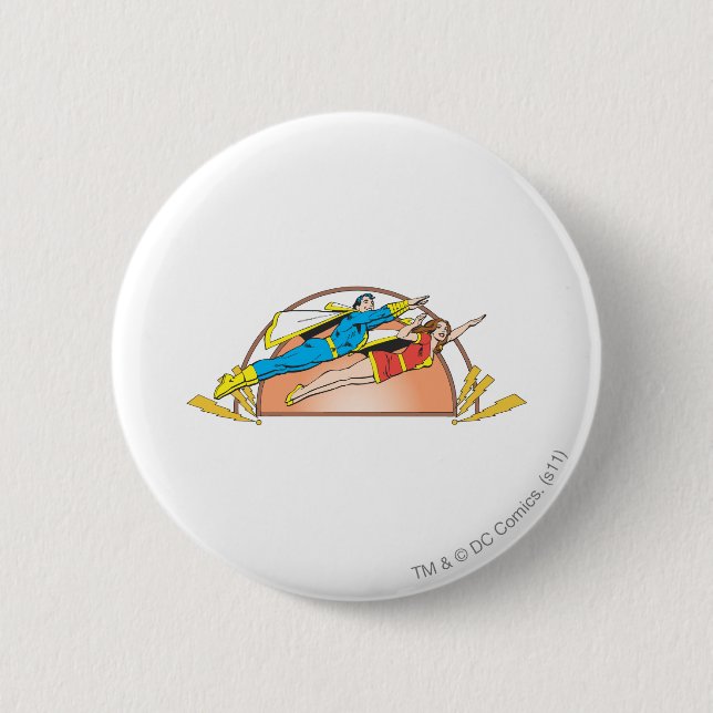 Mary & Junior fliegen Button (Vorderseite)