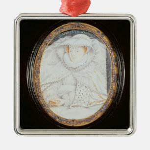 Mary-Königin der Schotten (1542-87) als Witwe Silbernes Ornament