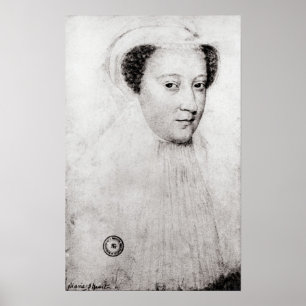 Mary, Königin der Schotten in weißer Trauer, 1560 Poster