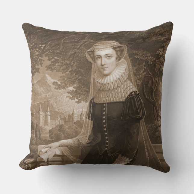 Mary-Königin von Schotten 1852 Kissen (Vorderseite)