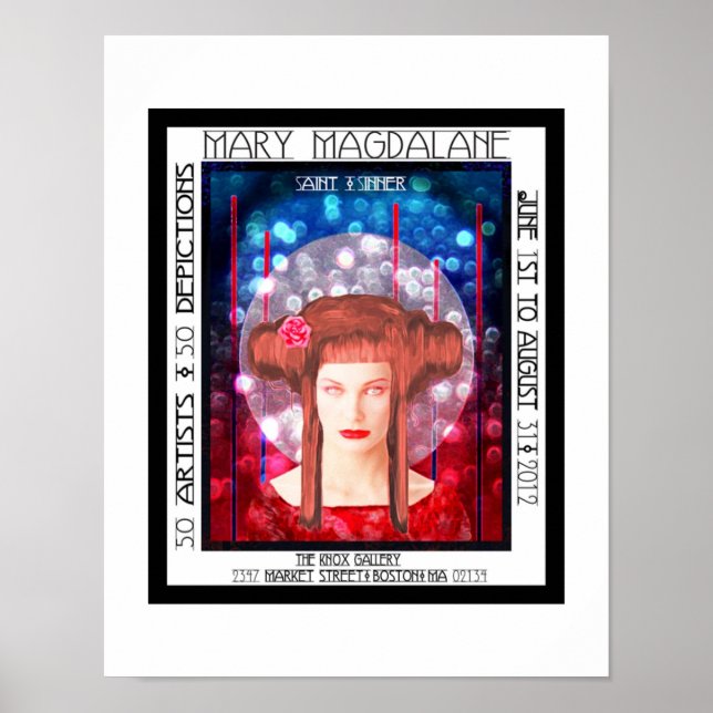 Mary Magdalane Art Gallery Show Boston MA Poster (Vorne)