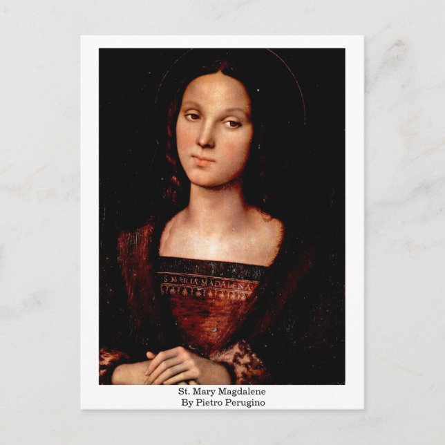 Mary Magdalene by Pietro Perugino Postkarte (Vorderseite)