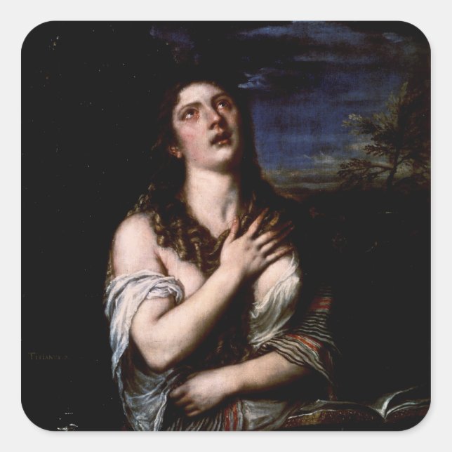 Mary Magdalene, c.1561 Quadratischer Aufkleber (Vorderseite)