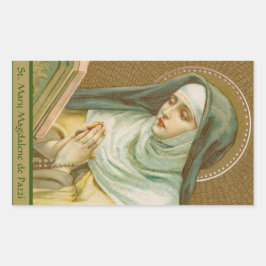 Mary Magdalene de Pazzi (JM 45) Rechteckiger Aufkleber