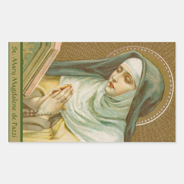 Mary Magdalene de Pazzi (JM 45) Rechteckiger Aufkleber (Vorderseite)