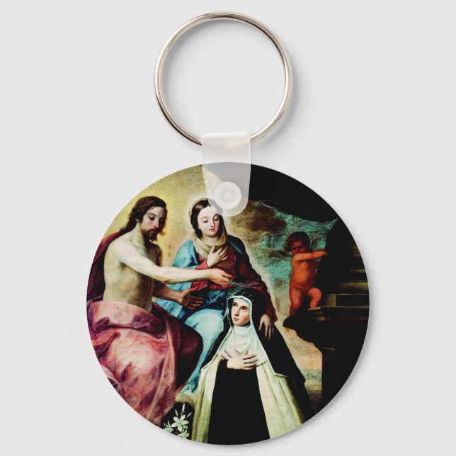 Mary Magdalene de Pazzi von Pedro de Moya Schlüsselanhänger (Vorderseite)