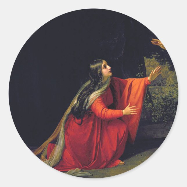 Mary Magdalene Runder Aufkleber (Vorderseite)