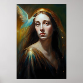 Mary Magdalene und ein Vogel wunderschön Poster