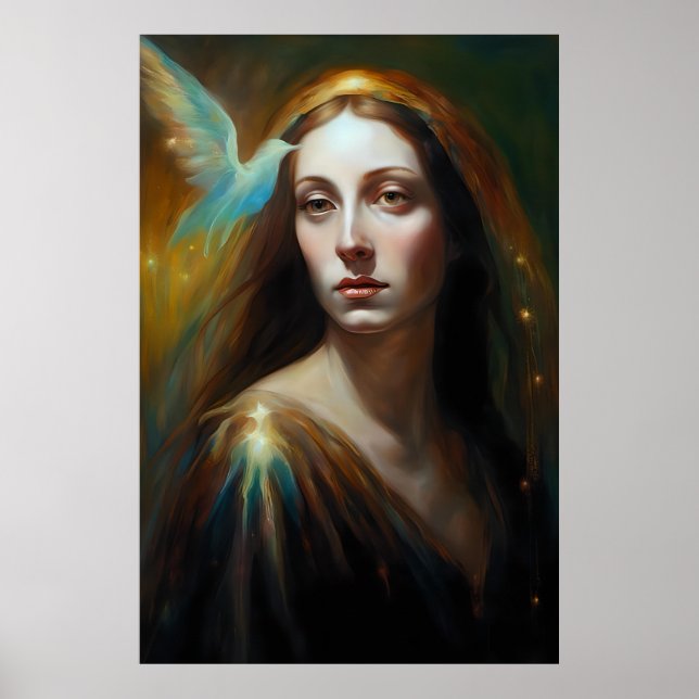 Mary Magdalene und ein Vogel wunderschön Poster (Vorne)