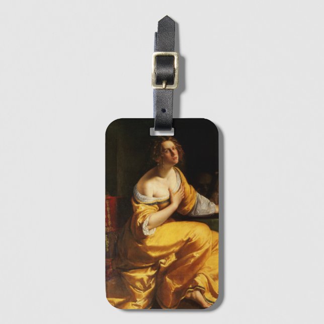 Mary Magdalene (von Artemisia Gentileschi) Gepäckanhänger (Vorderseite Vertikal)