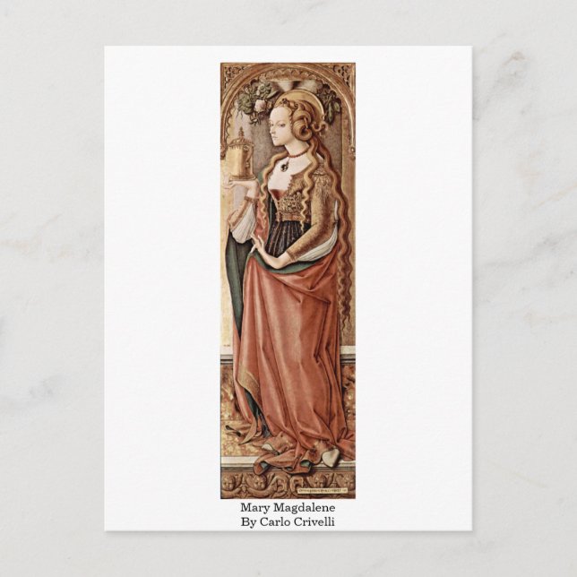 Mary Magdalene. Von Carlo Crivelli Postkarte (Vorderseite)