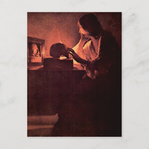 Mary Magdalene von Georges de La Tour Postkarte