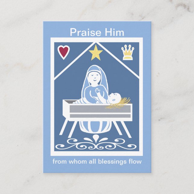 Mary Magnificat Prayer Card Visitenkarte (Vorderseite)