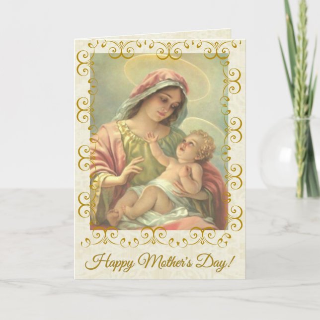 MARY MAPPY'S DAY JUNGFRAU MARY RELIGIOUS CARD KARTE (Vorderseite)