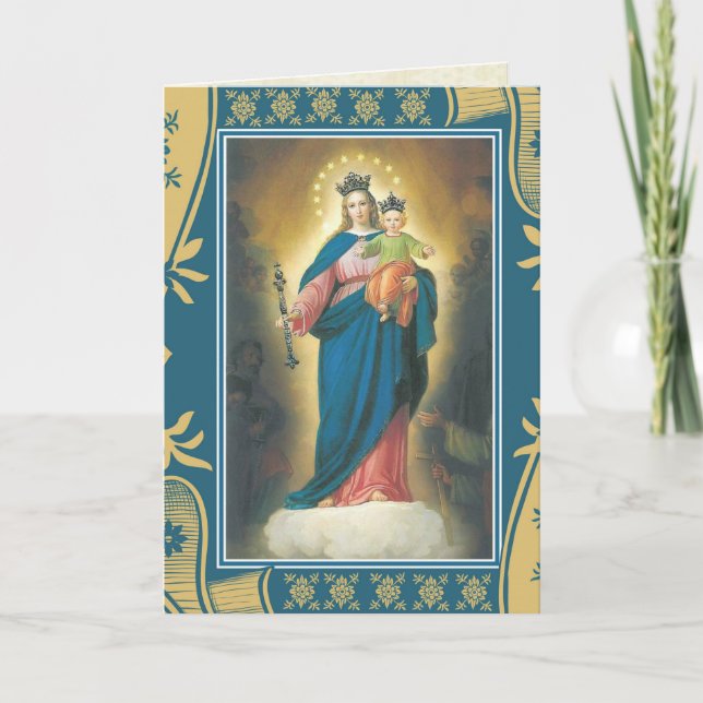 MARY MAPPY'S DAY JUNGFRAU MARY RELIGIOUS CARD KARTE (Vorderseite)