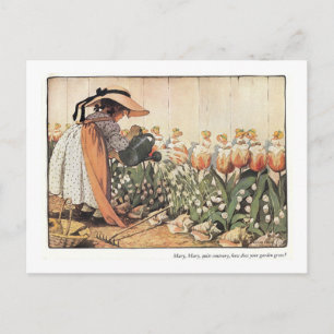 Mary, Mary, Assez Contraire Nursery Rhyme Carte Po