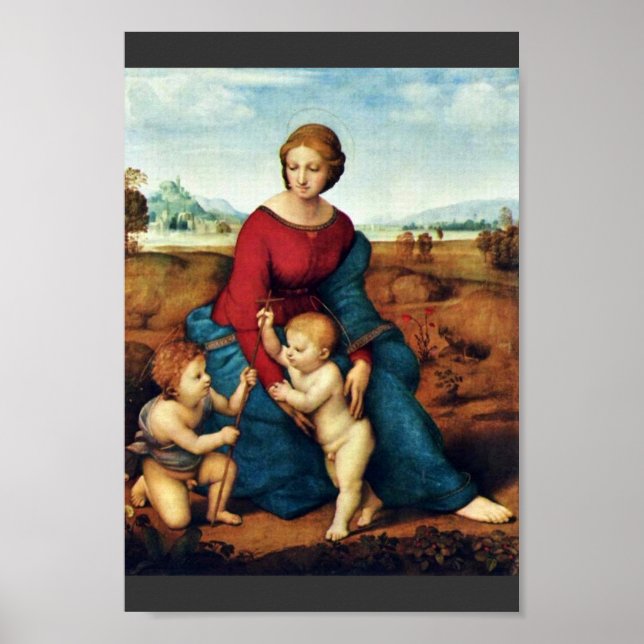 Mary mit Christkind und John the Baptist Poster (Vorne)