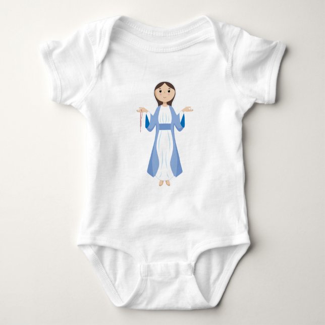 Mary mit Rosary Baby Strampler (Vorderseite)
