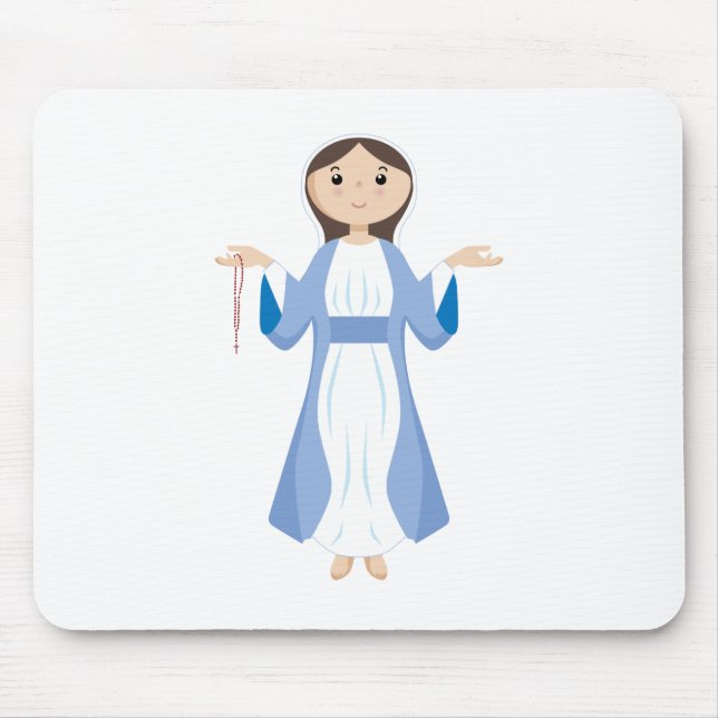Mary mit Rosary Mousepad (Vorne)