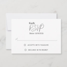 Mary - Moderne Minimalst-UAWG RSVP Karte