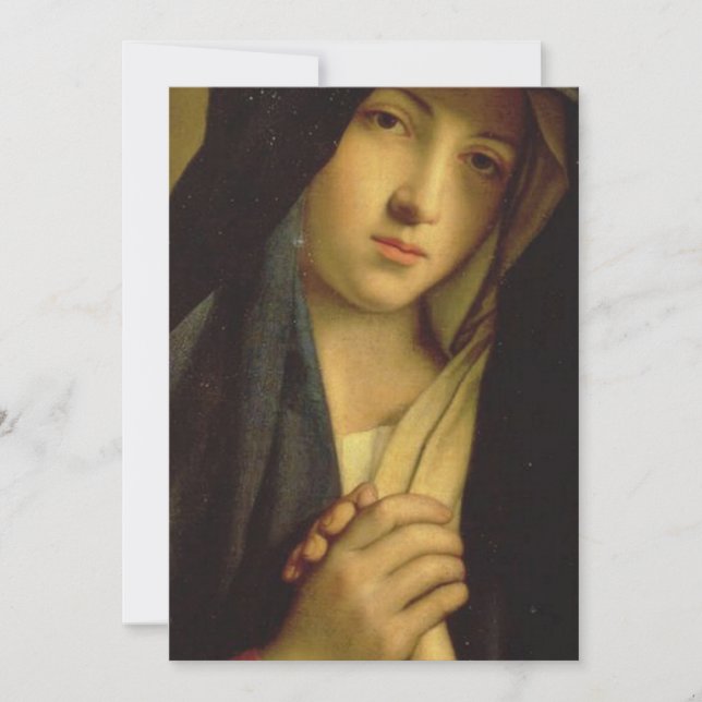 Mary Mother of Jesus - Die Madonna in Trauer Einladung (Vorderseite)
