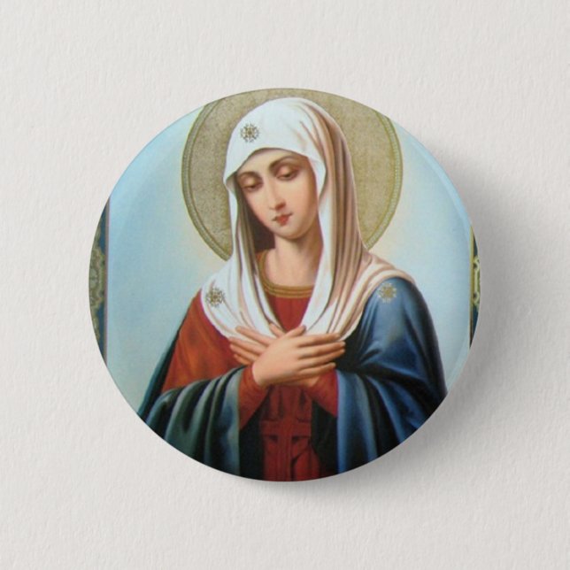Mary-Mutter der IKONE (32) des guten Button (Vorderseite)