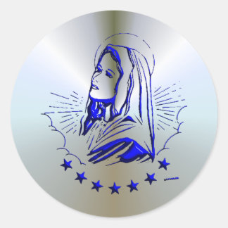 Mary - Mutter Gottes Runder Aufkleber