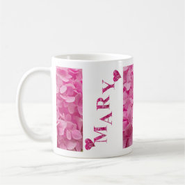 "Mary" Niedliche rosa Frühlingsherzen Kaffeetasse
