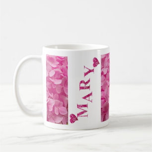"Mary" Niedliche rosa Frühlingsherzen Kaffeetasse