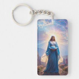 Mary of Nazareth Walking Alone – Christian Artwork Schlüsselanhänger
